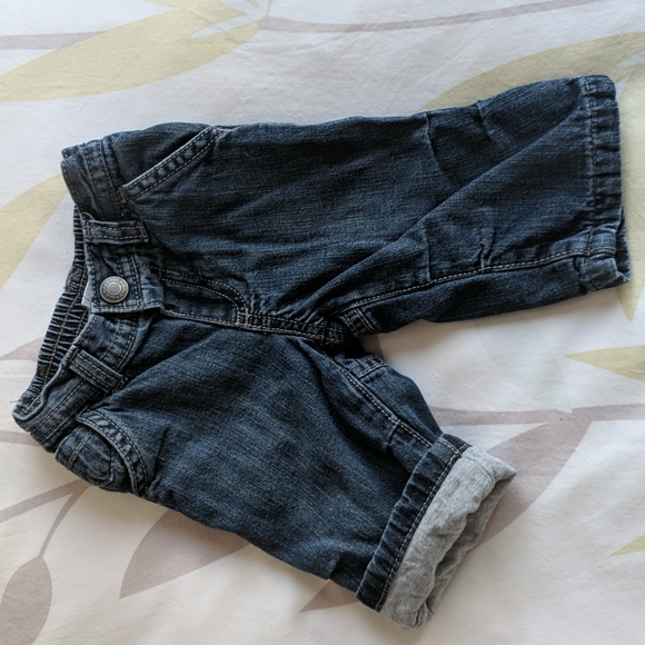 *4/$20* Old Navy cotton lined jeans 0-3 mo - Picture 1 of 6